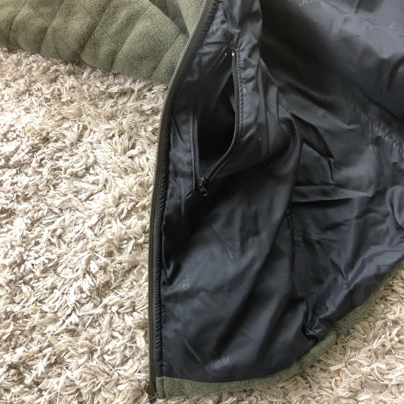 Woolrich Olive Heather Full-Zip Quilted Wool Coat, Sz XL - Picture 13 of 16